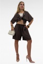 completo camicia e shorts tonfano